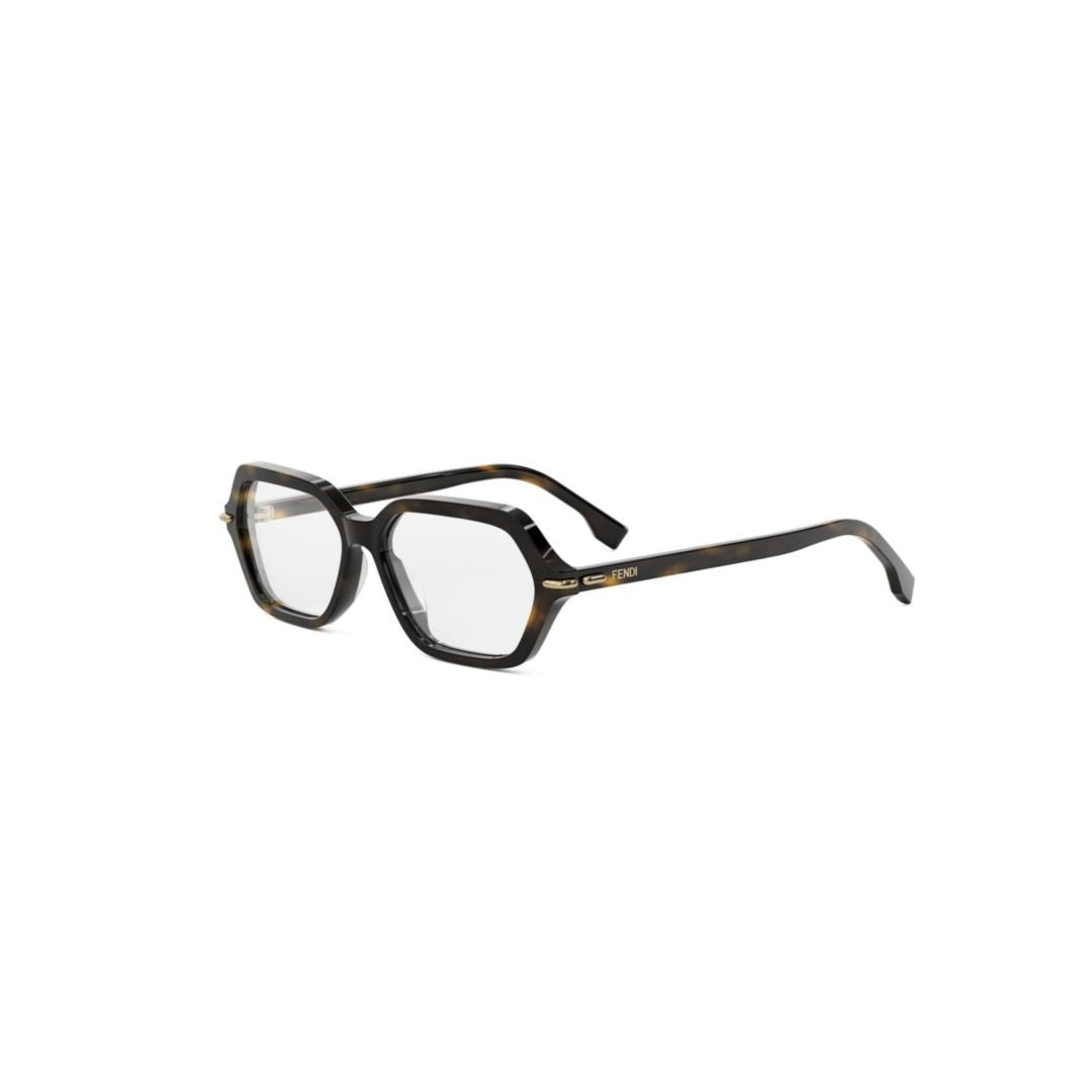 Fendi Fe50125i Geometric Hexagonal Tortoiseshell Sunglasses