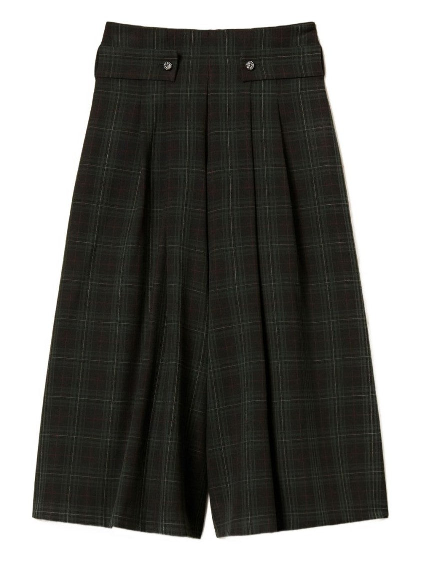 Twin-Set Wide-Leg Trousers With Pleated Front