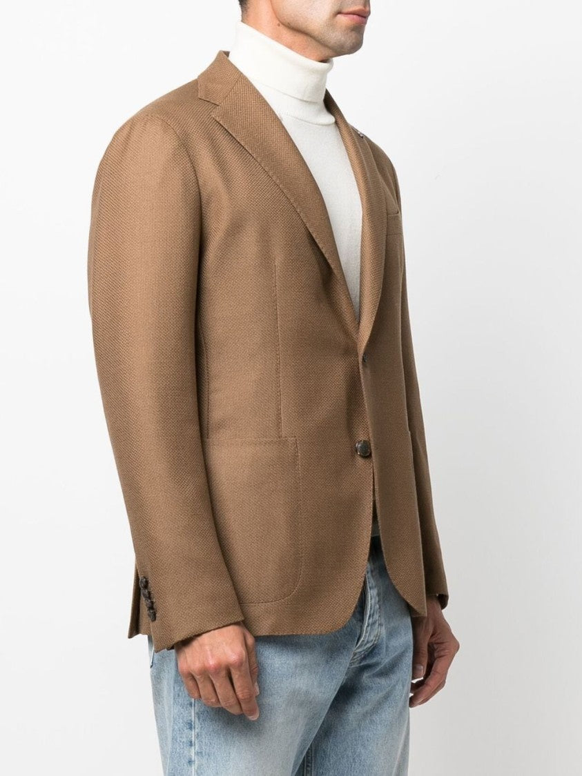 Tagliatore Brown Single-Breasted Blazer Jacket
