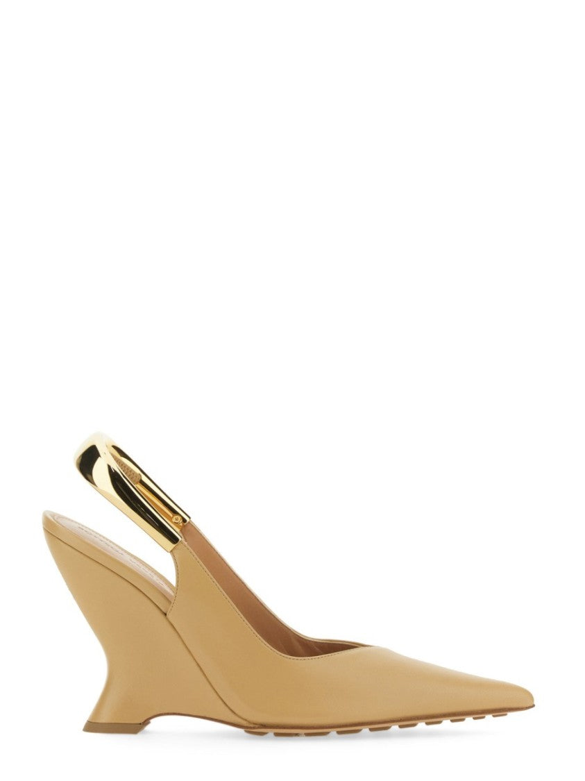 Bottega Veneta Pointed Toe Slingback Pumps With High Heel