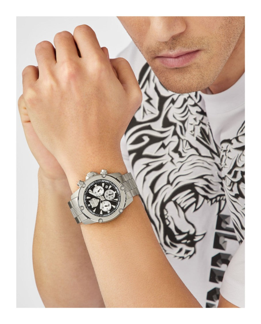 Plein Sport Hurricane Chronograph Watch With Black Sunray Dial