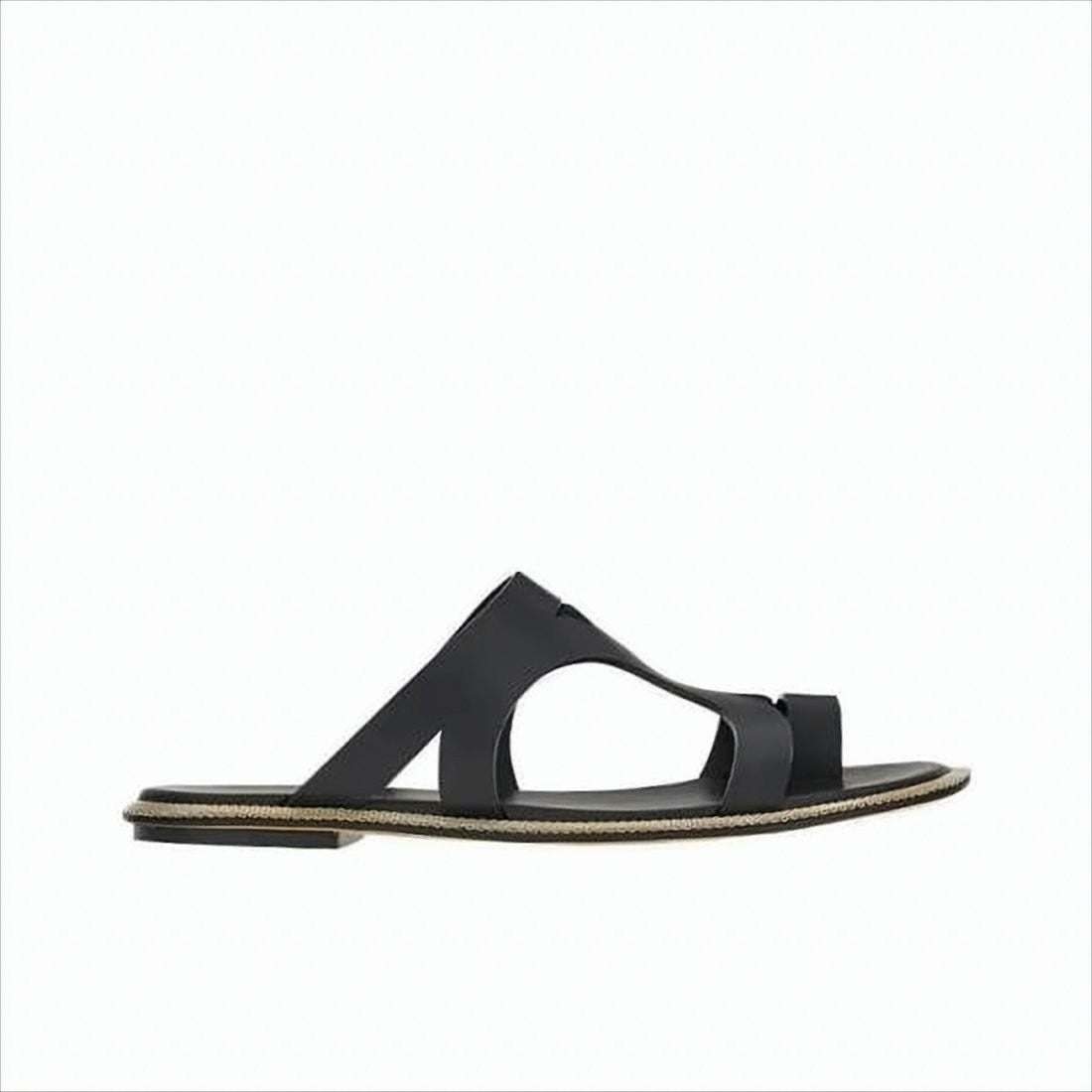 Salvatore Ferragamo Flat Slip-On Sandals With Cut-Out Details