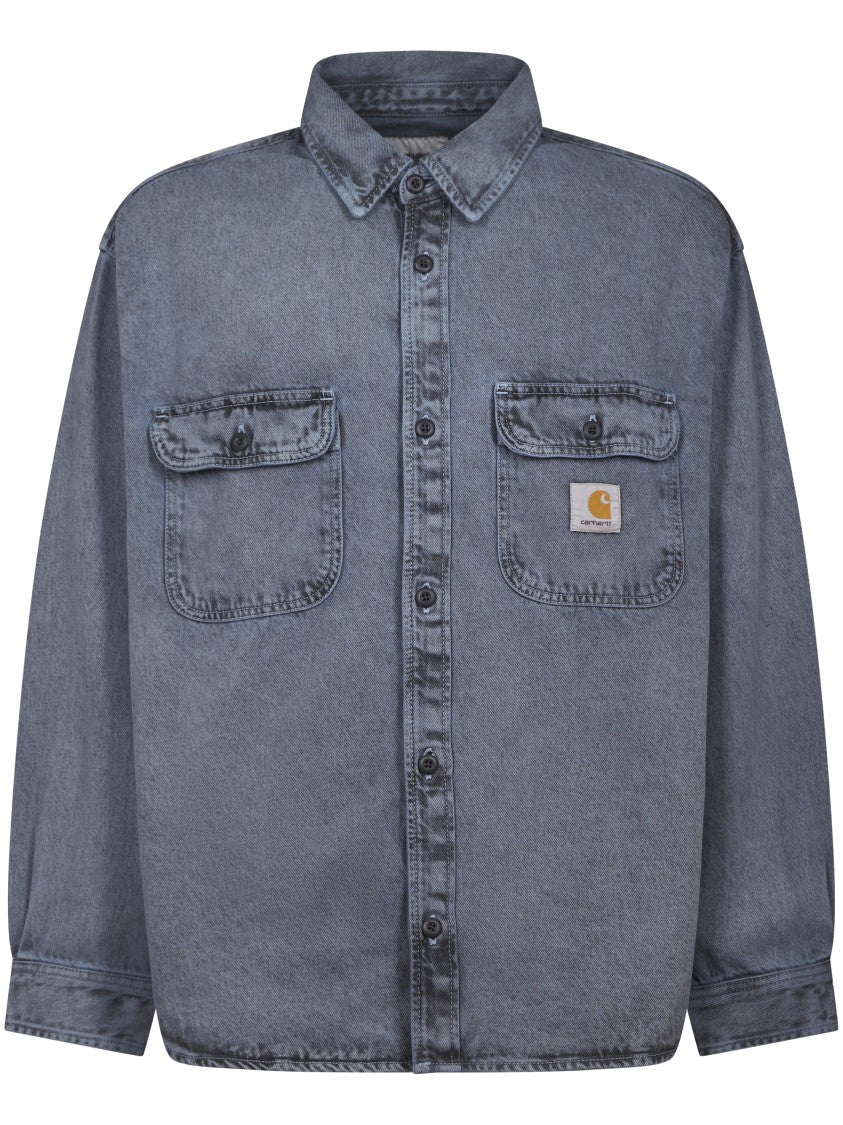Carhartt Wip Relaxed Fit Button-Up Shirt In Durable Denim
