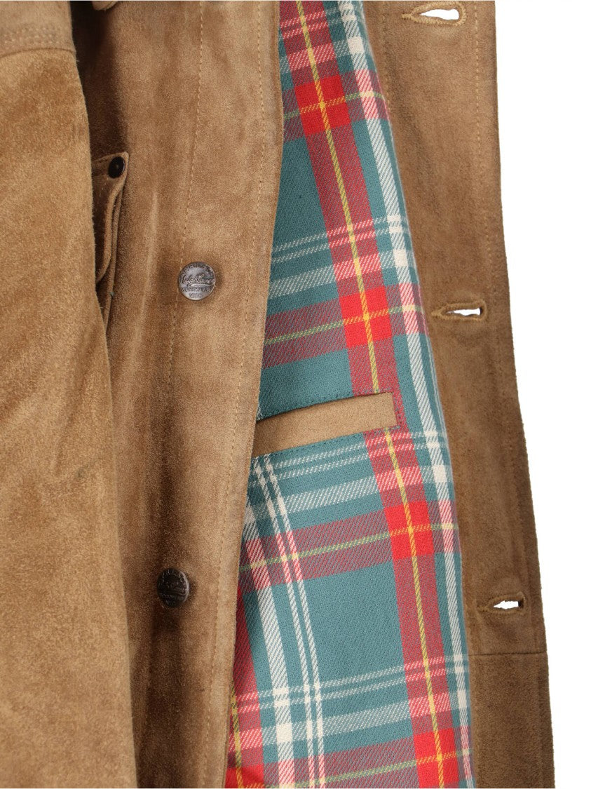 Polo Ralph Lauren Structured Brown Jacket With Front Zipper Closure