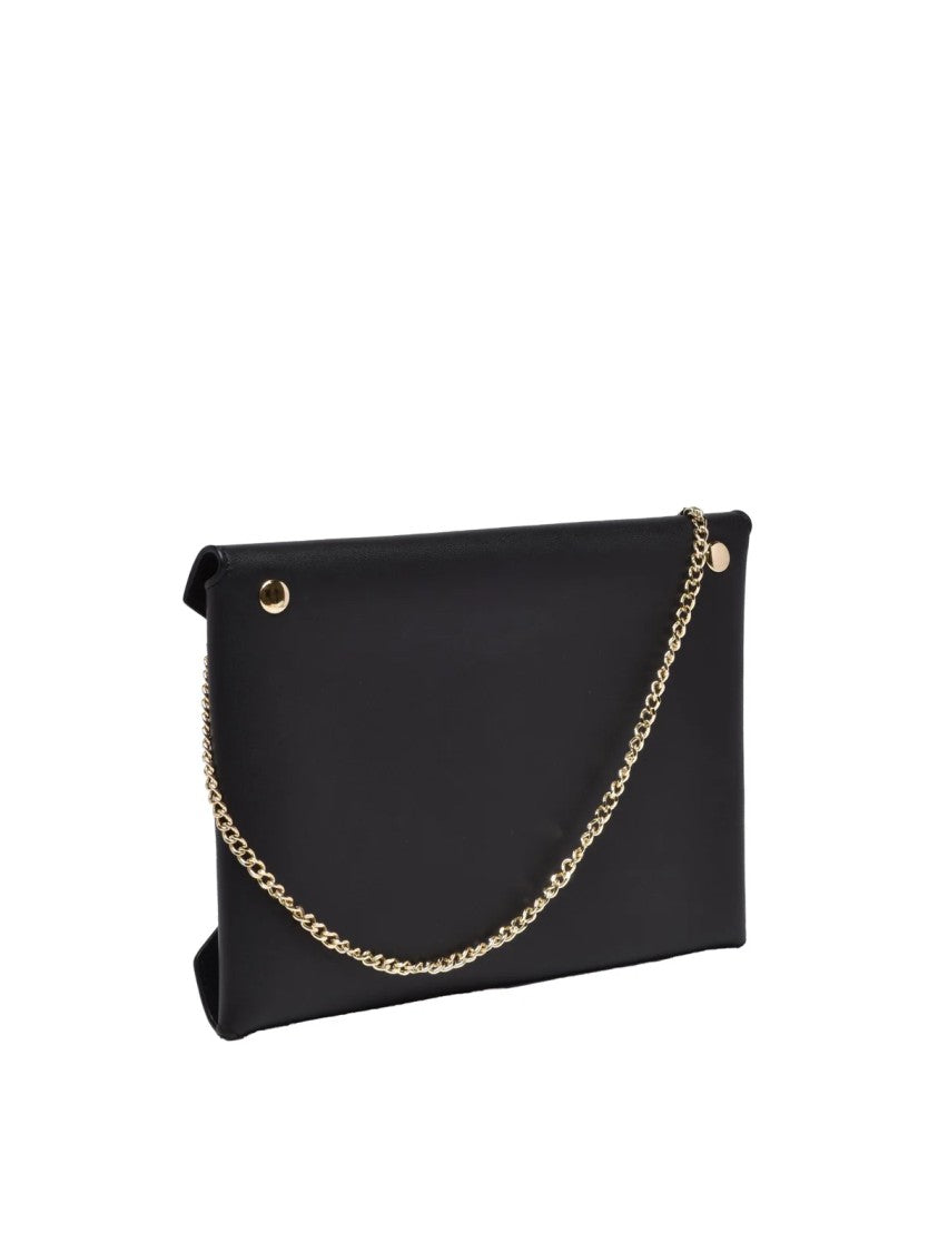 Vivienne Westwood Smooth Thin Orb Clutch With Metallic Emblem And Chain Strap