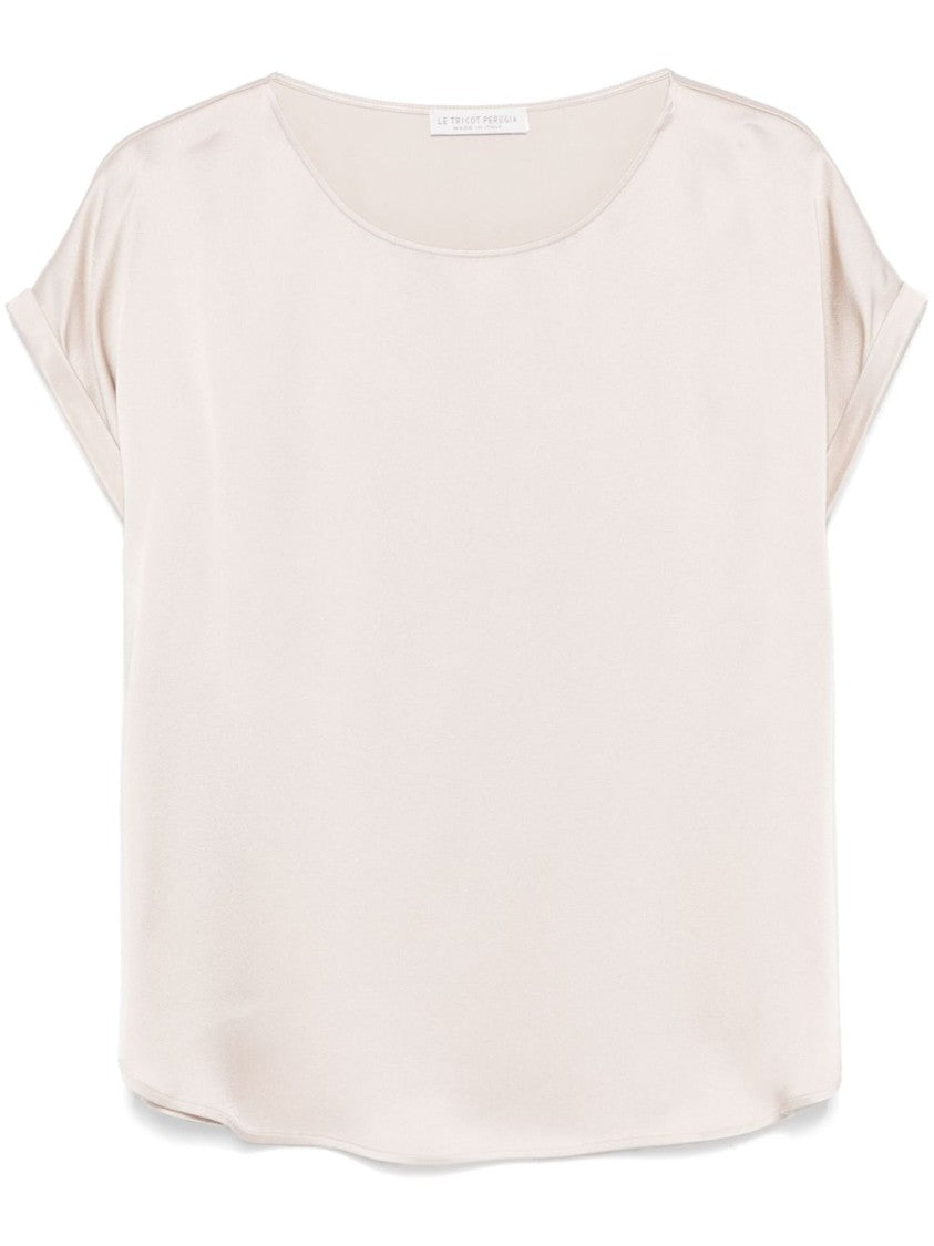 Le Tricot Perugia Relaxed Grey T-Shirt With Soft Fabric Blend