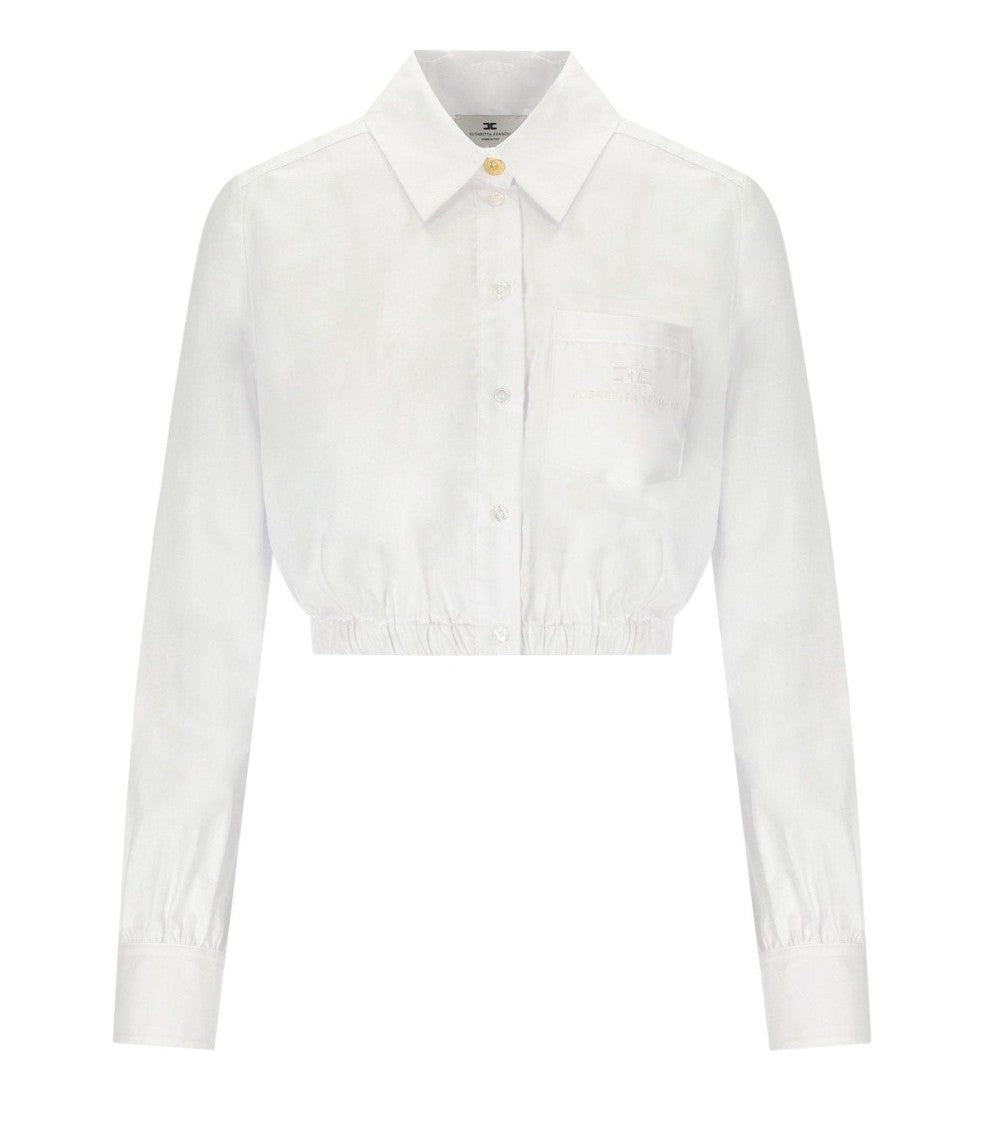 Elisabetta Franchi White Cropped Shirt