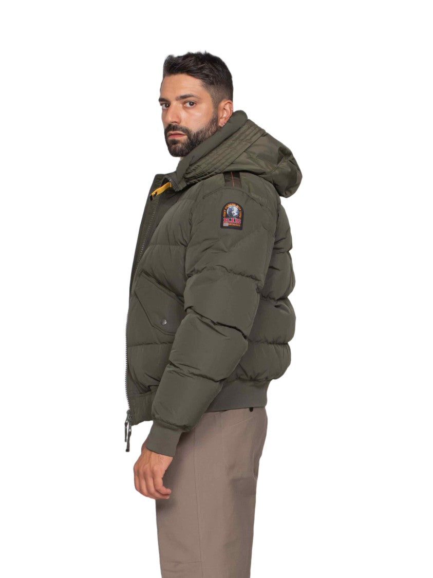 Pjs Parajumpers Puffer Bomber Jacket With High Collar And Quilted Design