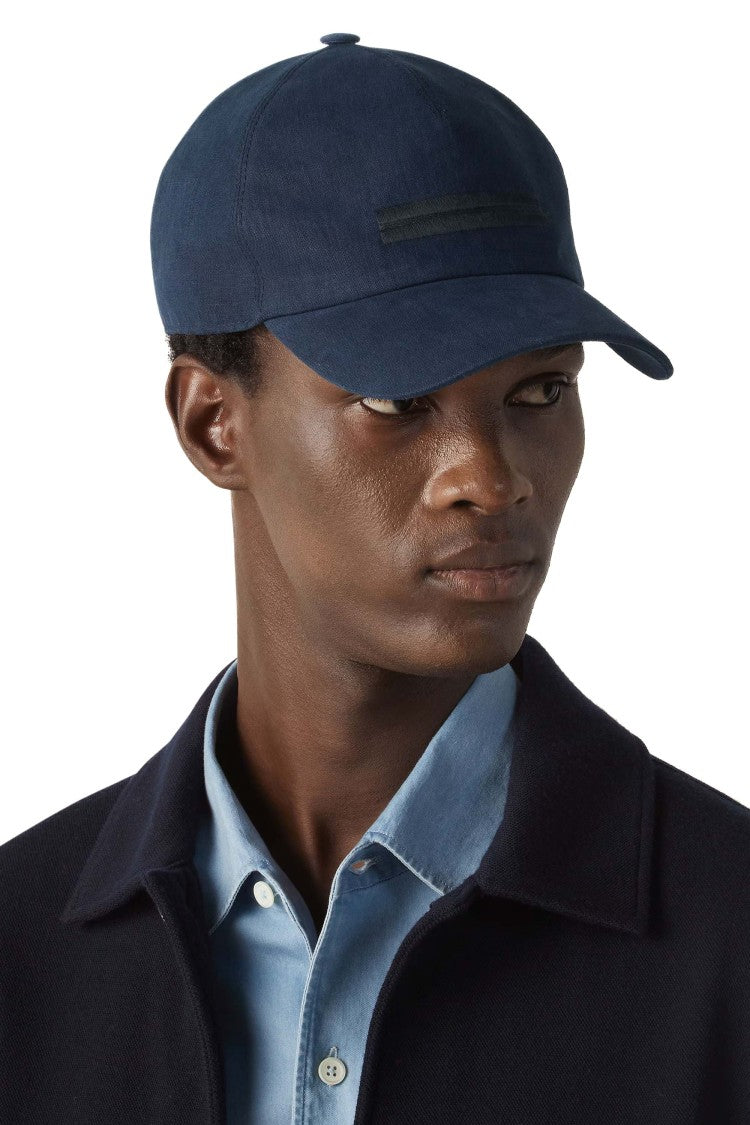 Zegna Ivory Oasi Lino Baseball Hat