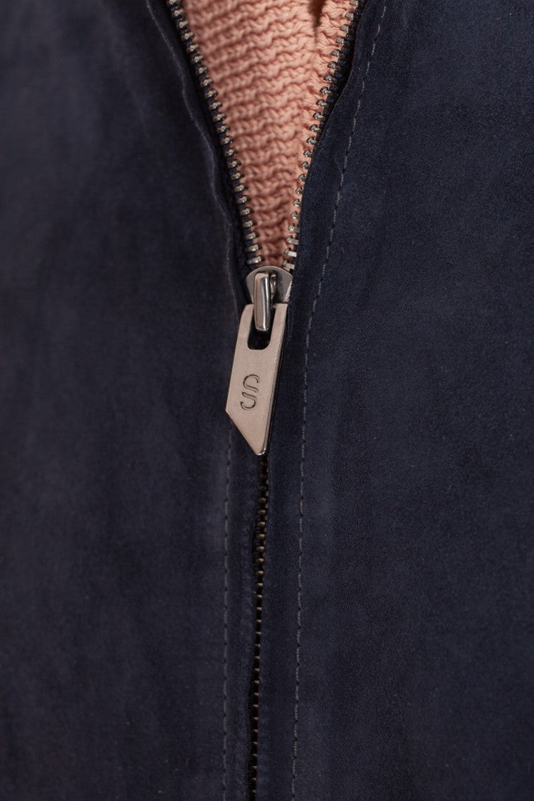 Salvatore Santoro Baseball Suede Bomber Jacket