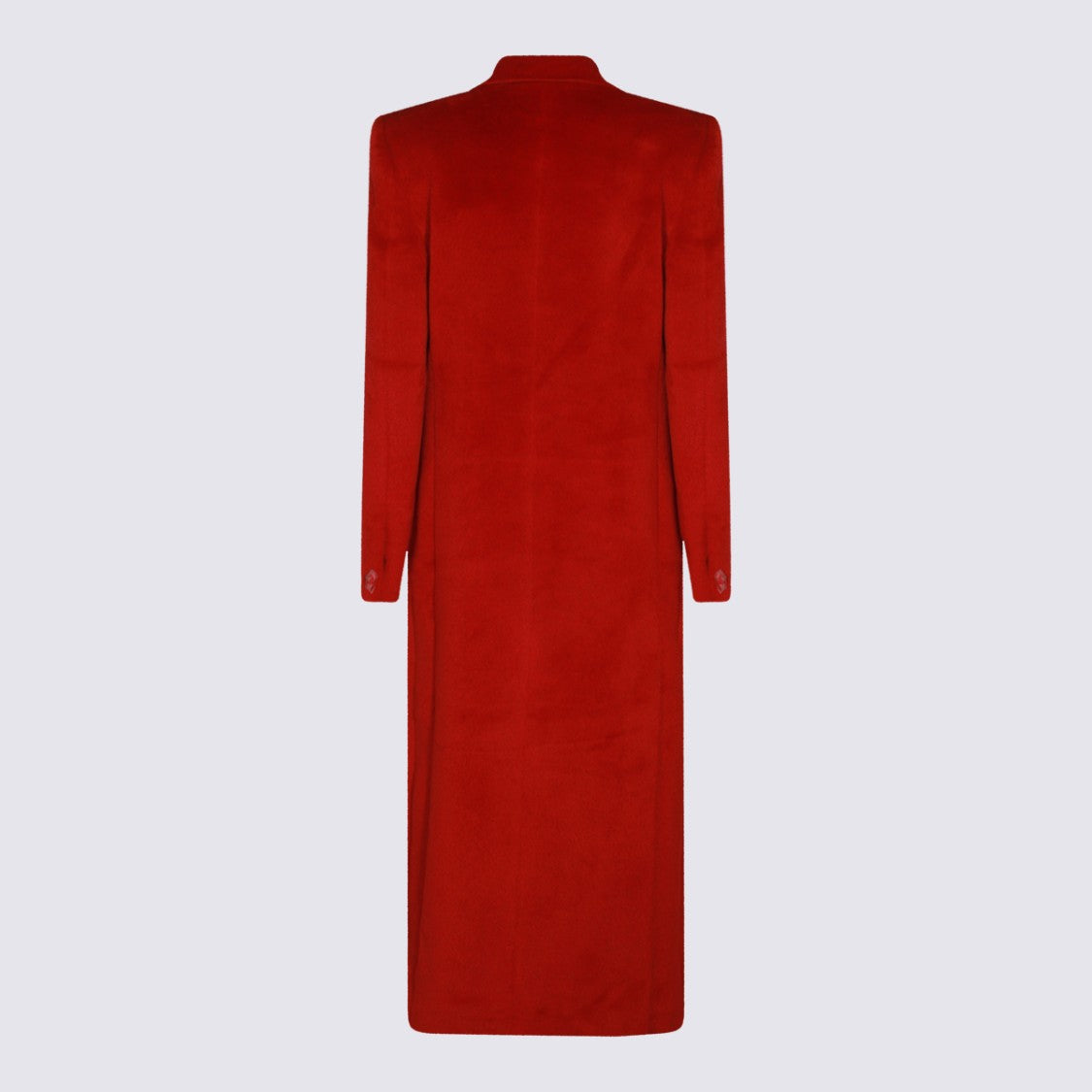 Givenchy Tailored Long Coat With Classic Notch Lapel And Vibrant Red Hue