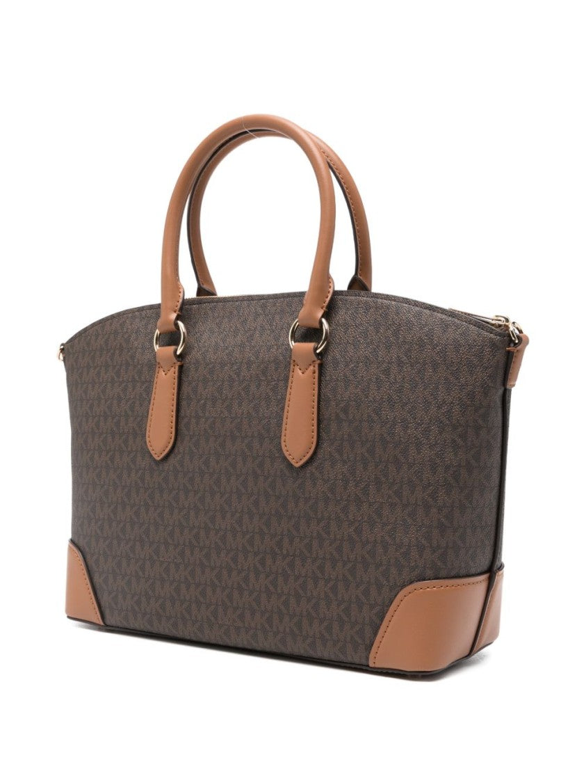Michael Kors Structured Handbag In Dark Brown Monogram