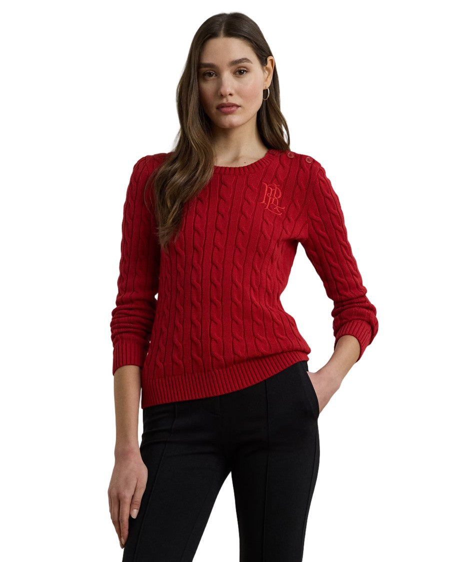 Lauren Ralph Lauren Montiva Long Sleeve Pullover In Madison Red