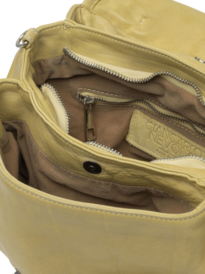 Giancarlo Nevola Vibrant Yellow Leather Shoulder Bag