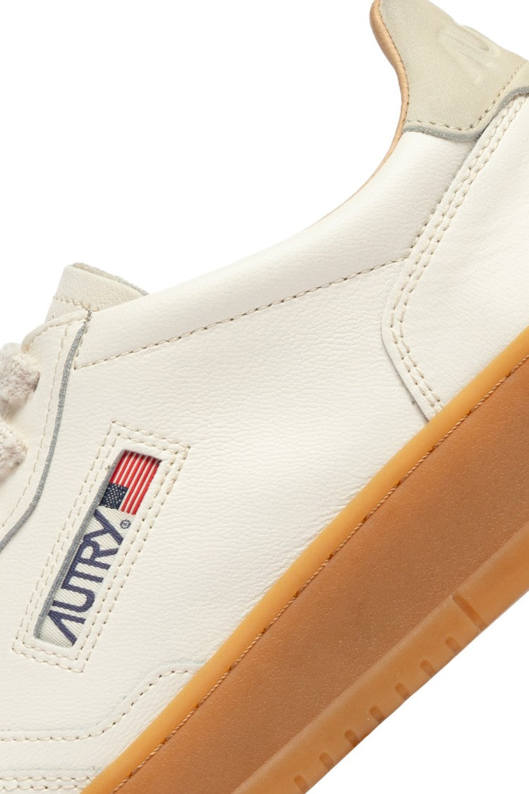 Autry White Medalist Leather Sneakers