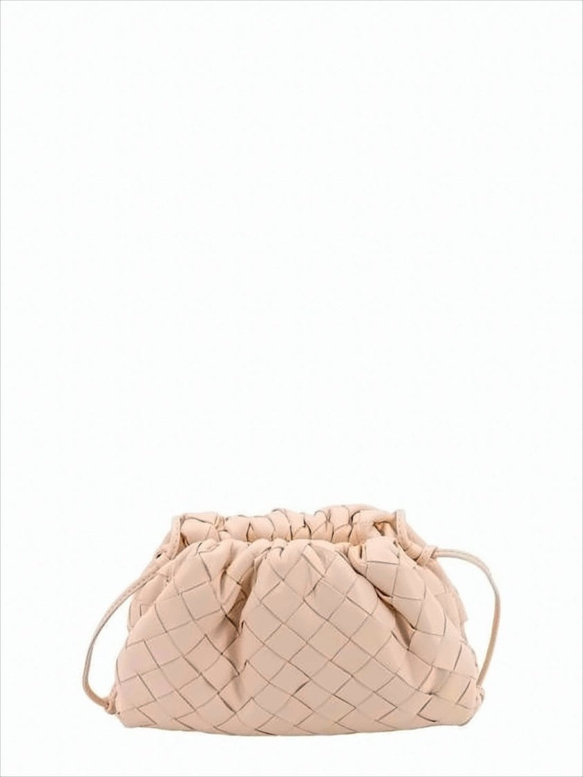 Bottega Veneta Soft Woven Shoulder Bag With Gathered Top And Unique Texture