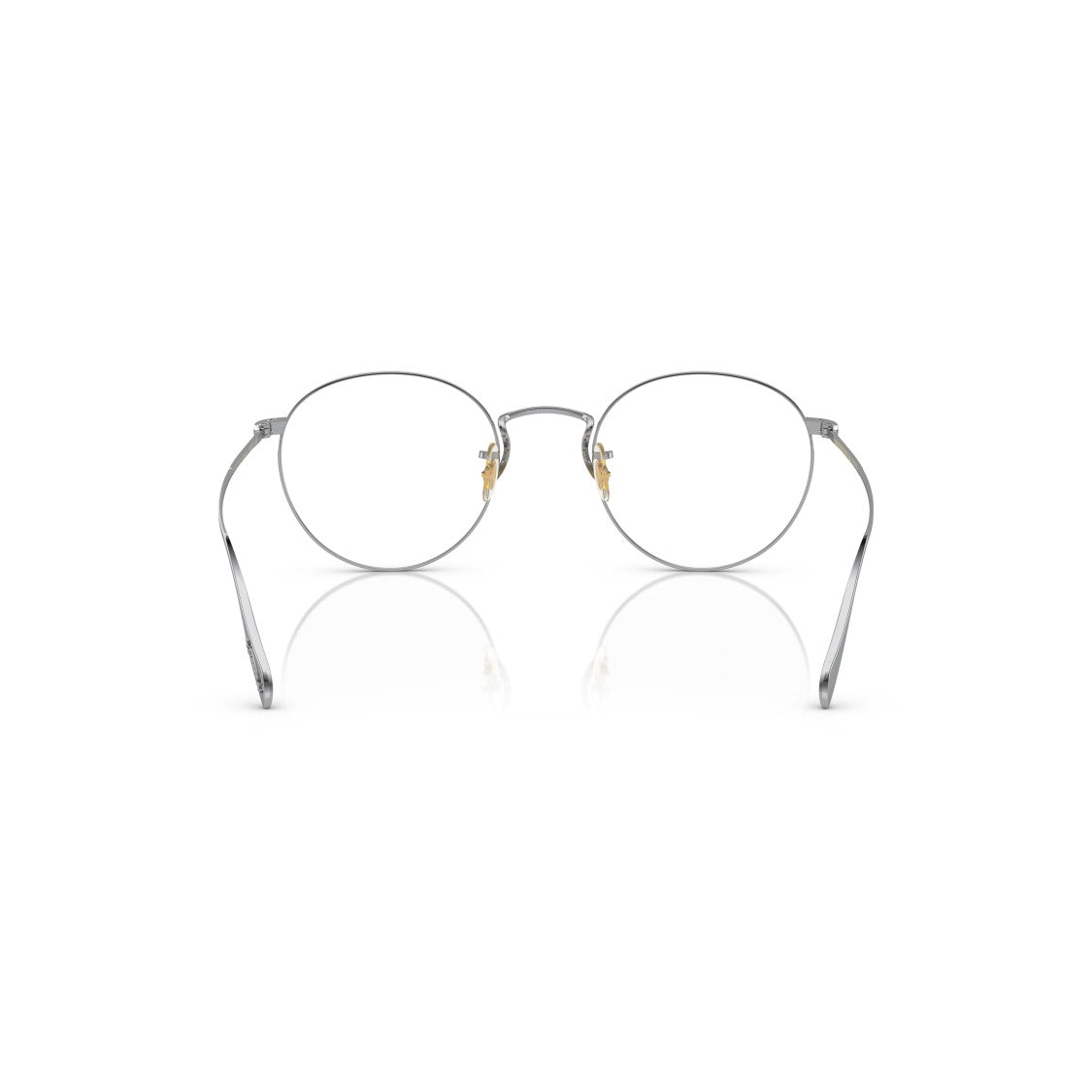 Oliver Peoples 0Ov1186 Thin Round Metal Frame Eyeglasses With Gold Accents