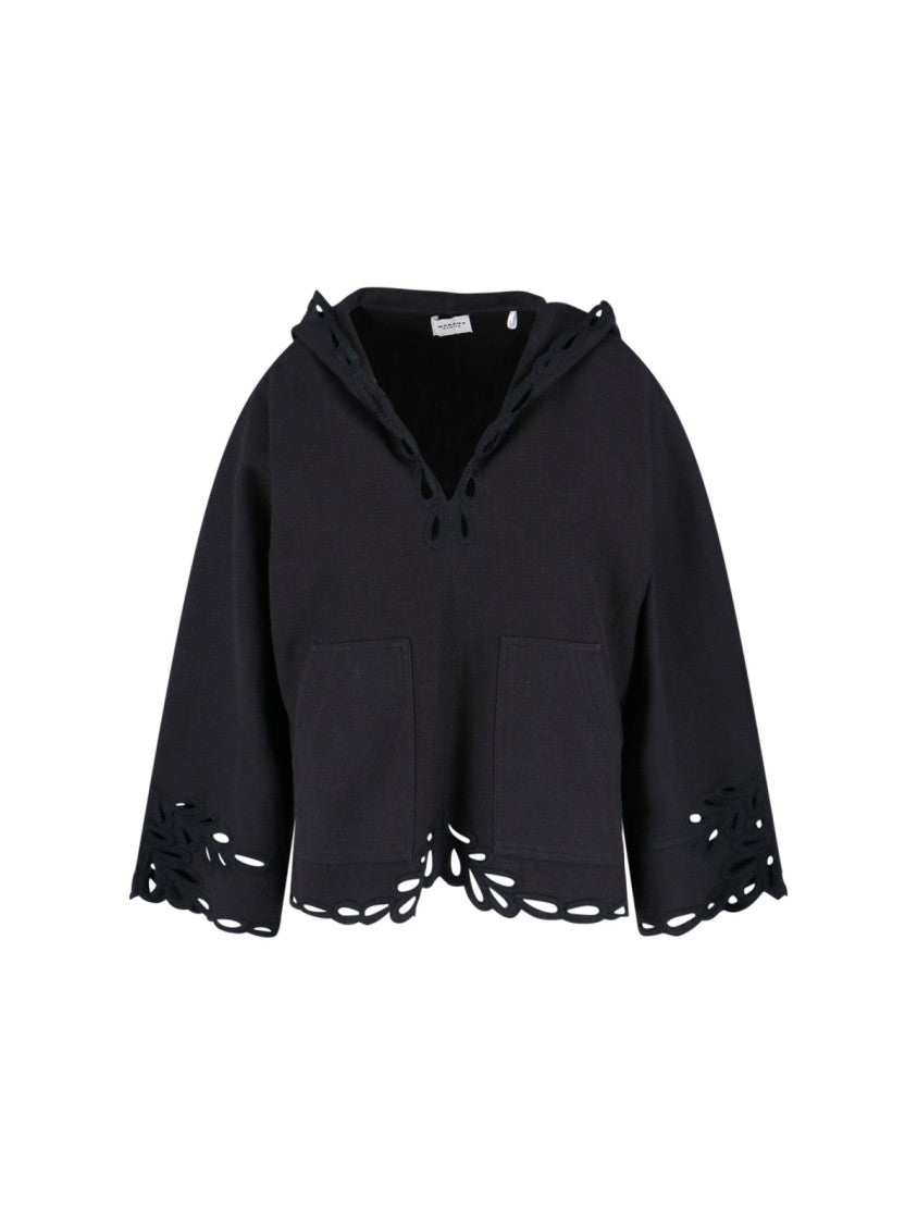 Isabel Marant Étoile Relaxed Fit Black Top With Cut-Out Detailing
