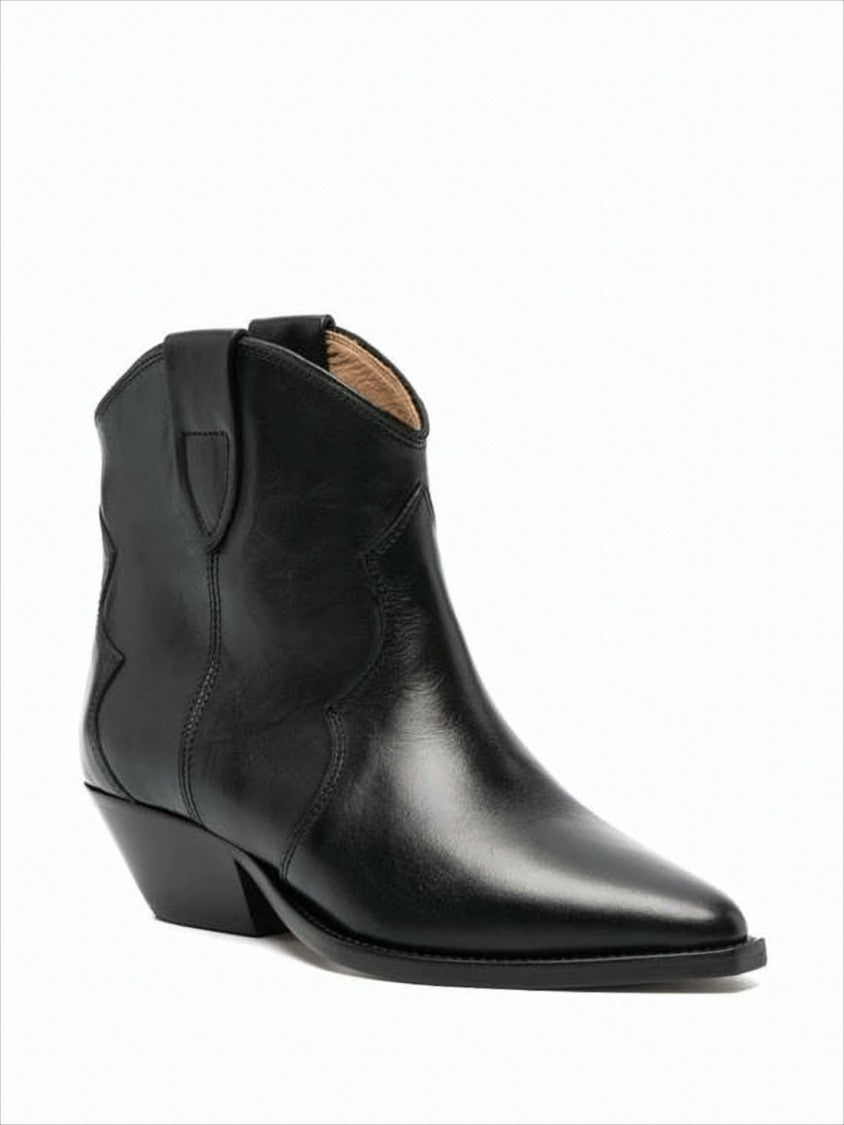 Isabel Marant Pointed Toe Ankle Boots With Stitched Detailing