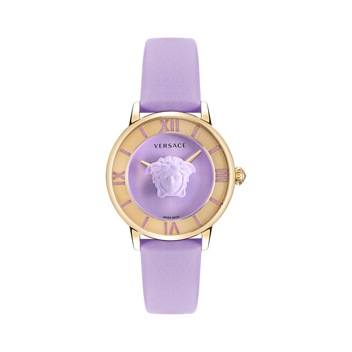 Versace Analog Quartz Watch With 3D Medusa And Yellow-Gold Finish