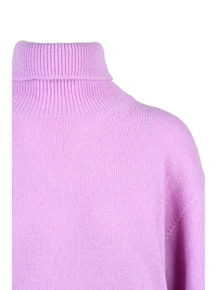 Amaranto Oversized Turtleneck Sweater With High Ribbed Neck And Luxurious Finish