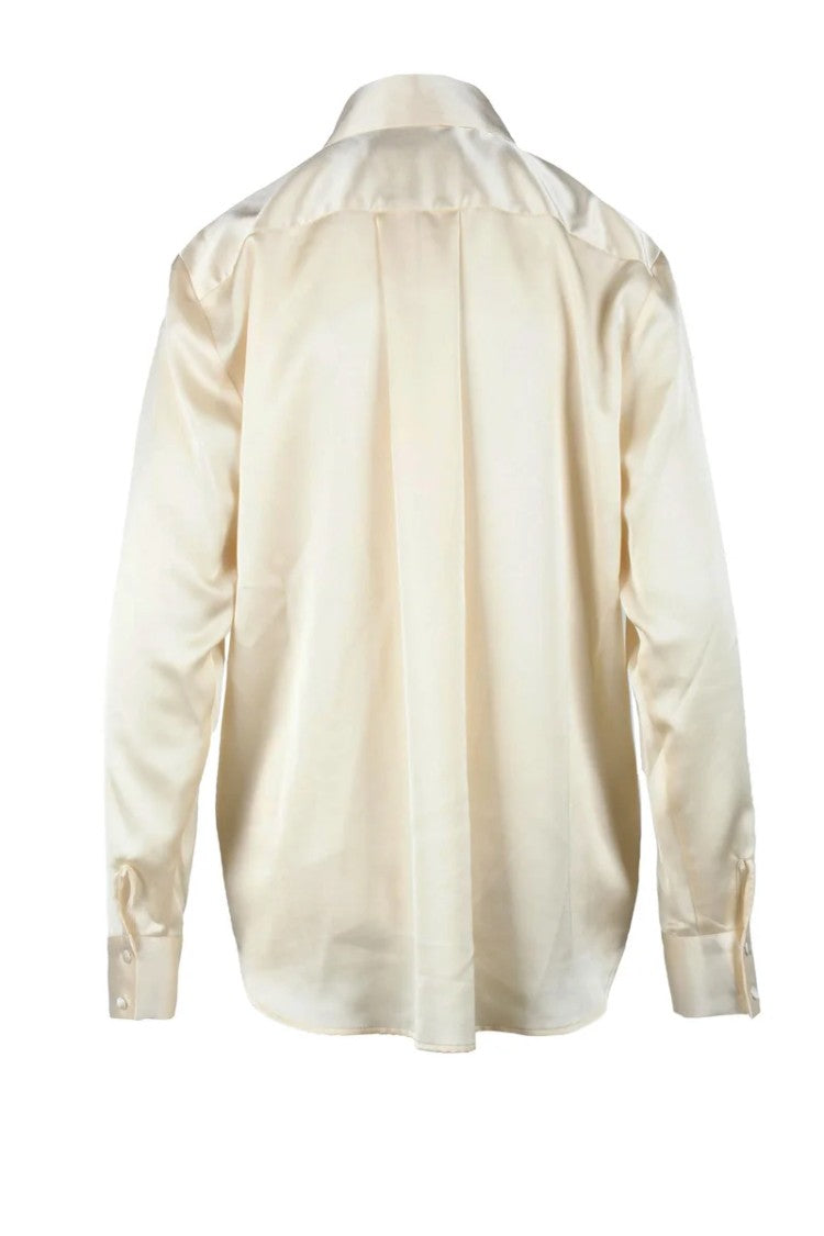 Nine Minutes White Polyester Elastane Shirt