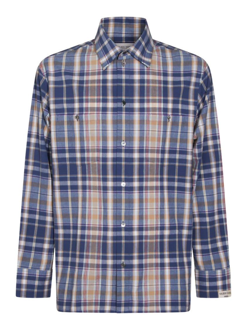 Golden Goose Multicolor Plaid Cotton Casual Shirt