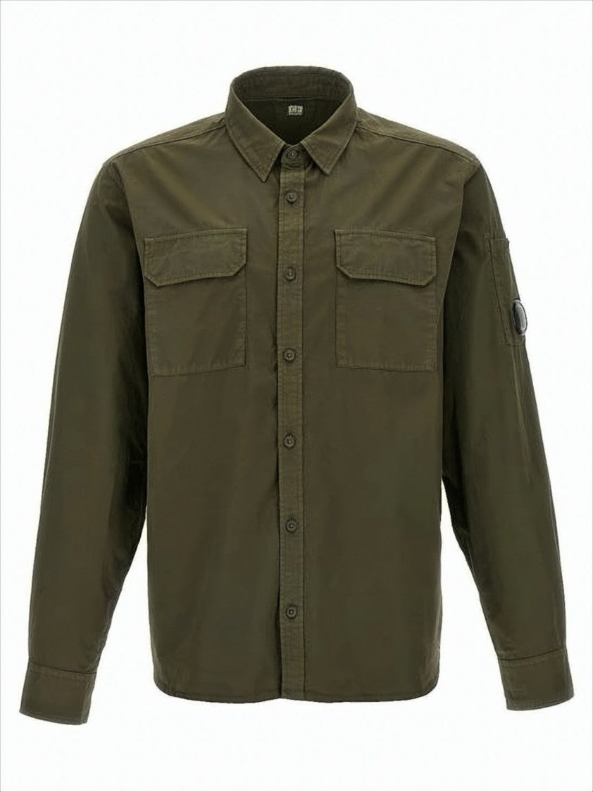 C.P. Company Long-Sleeve Utilitarian Shirt With Structured Collar
