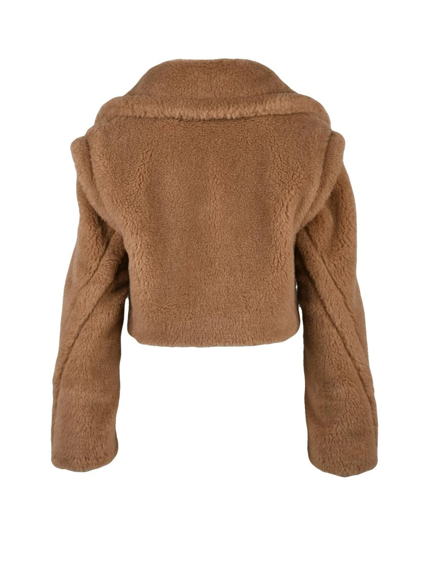 Max Mara Cropped Faux Fur Jacket With Removable Inner Vest And Stylish Finish