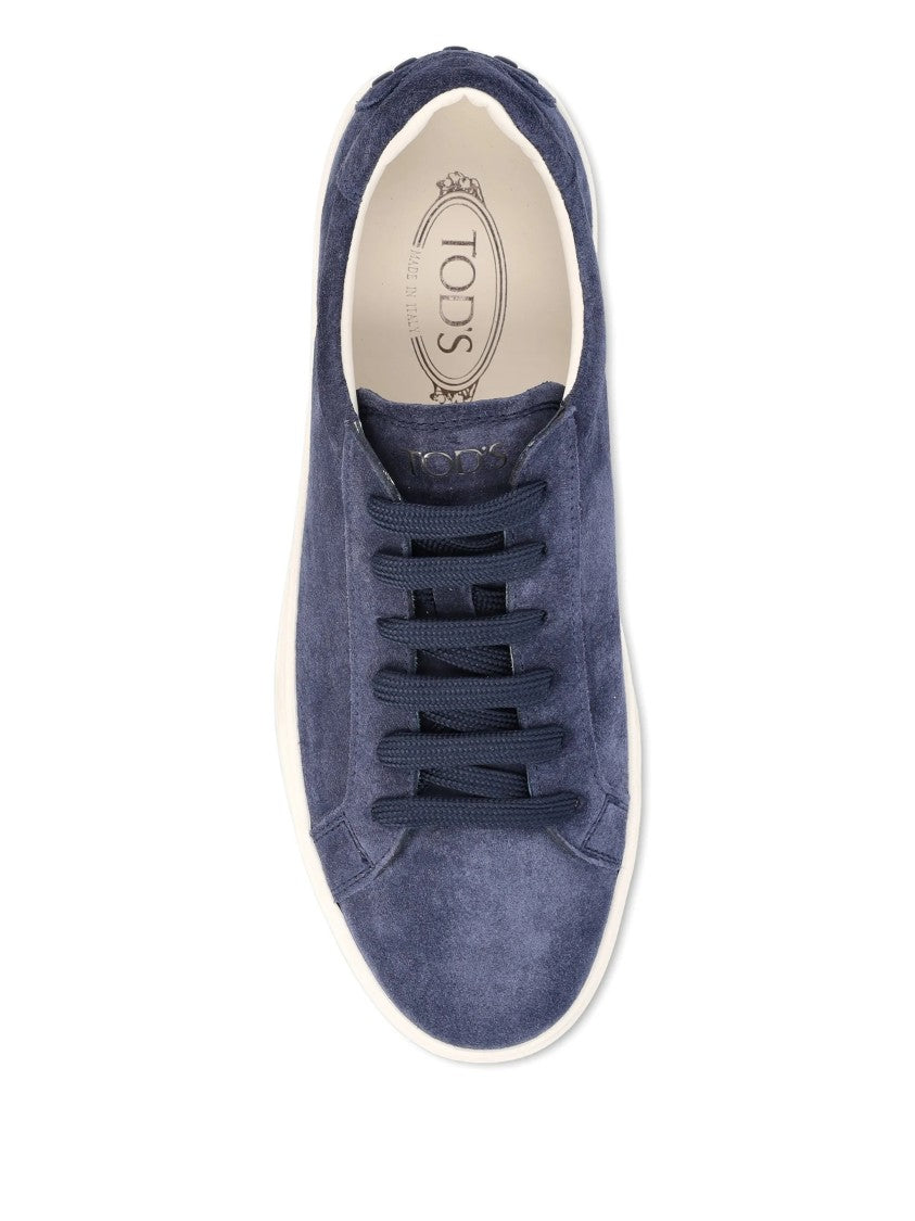 Tod's Blue Sneakers Monochromatic Suede Sneakers
