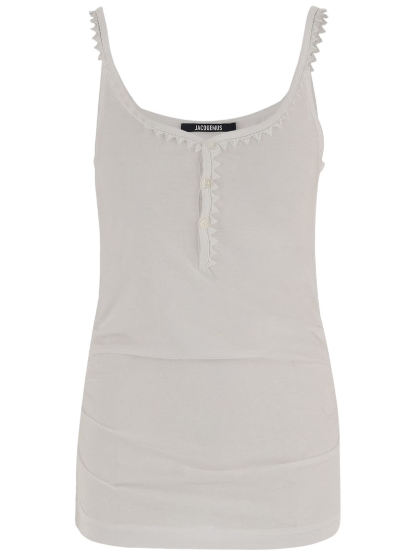 Jacquemus Cotton Top With Half-Button Front