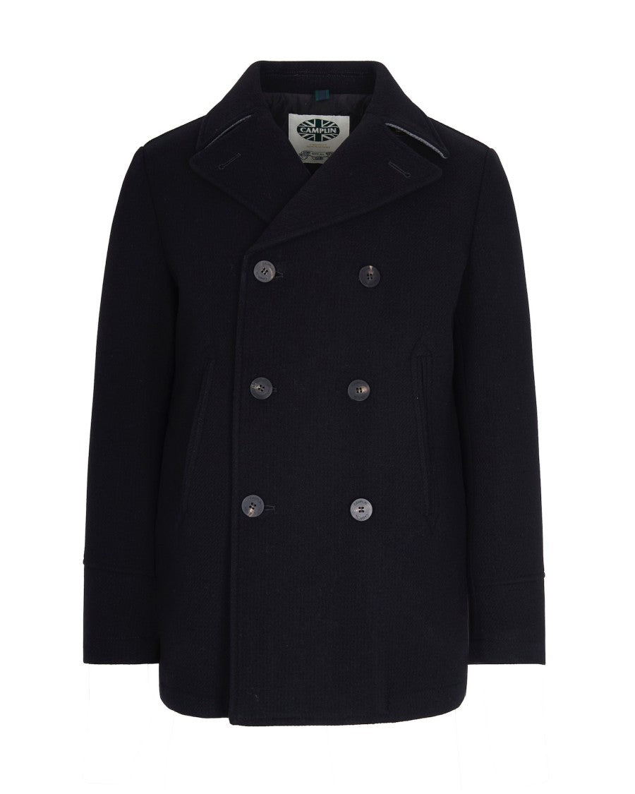 Camplin Water-Repellent Wool Blend Peacoat