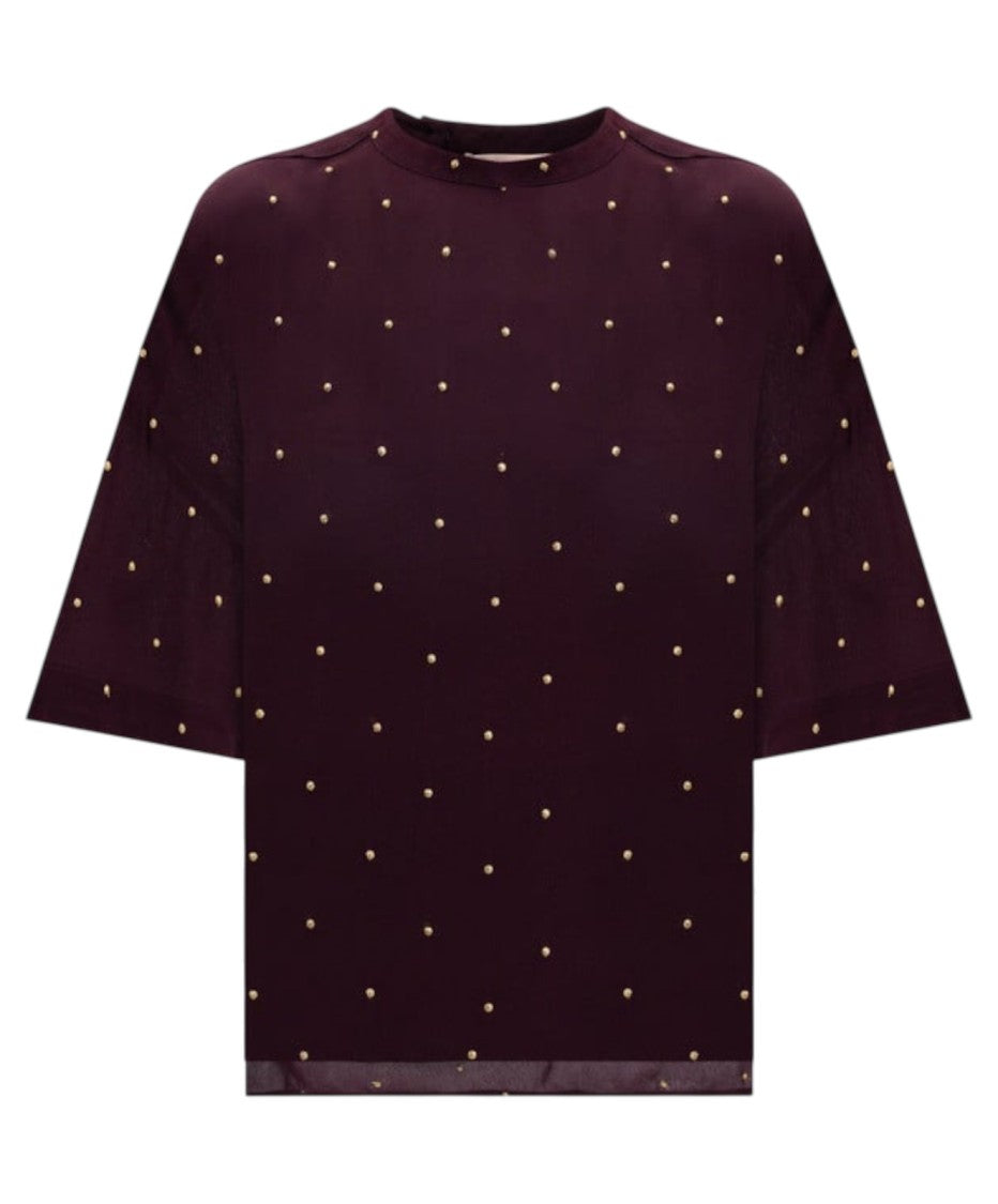 Twin-Set Loose-Fitting Top With High Neckline