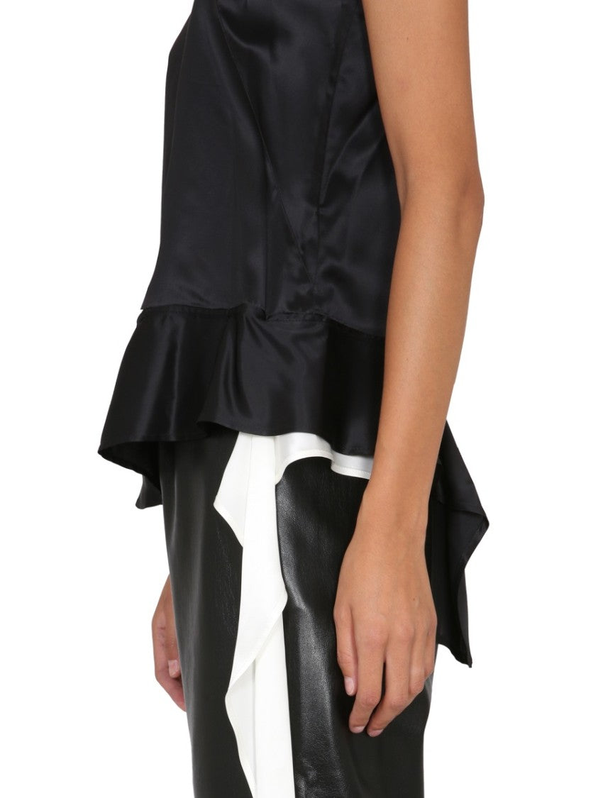 J. W. Anderson Satin-Finish Sweetheart Neckline Top