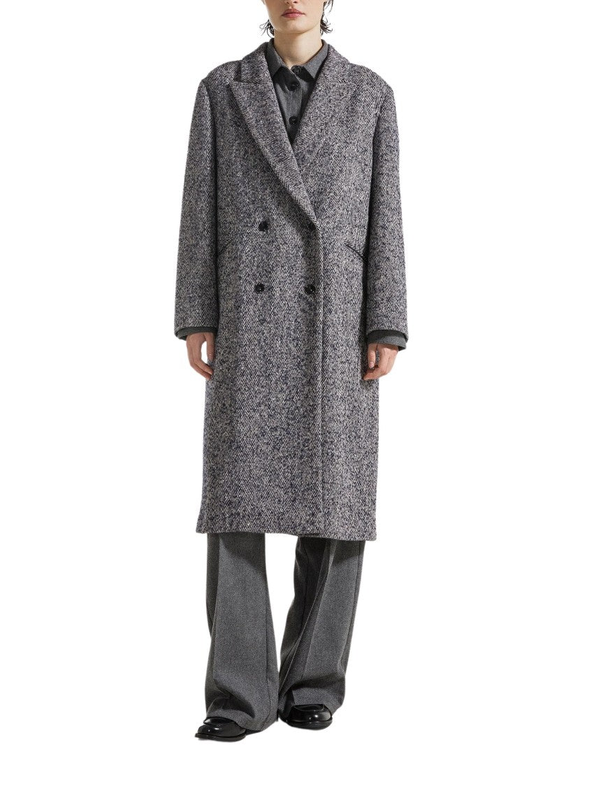 Seventy Venezia Herringbone Wool-Blend Double-Breasted Coat