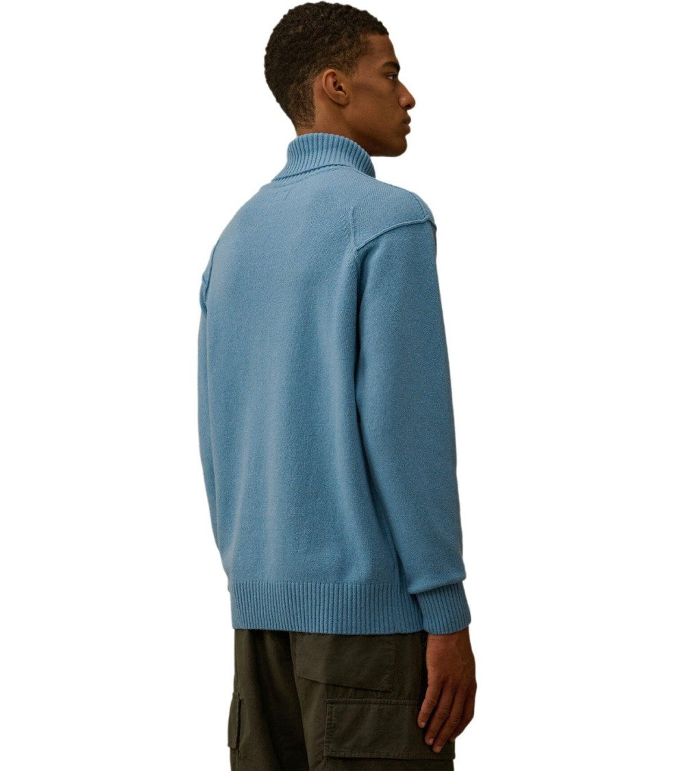 C.P. Company Grs Aegean Blue Turtleneck Sweater
