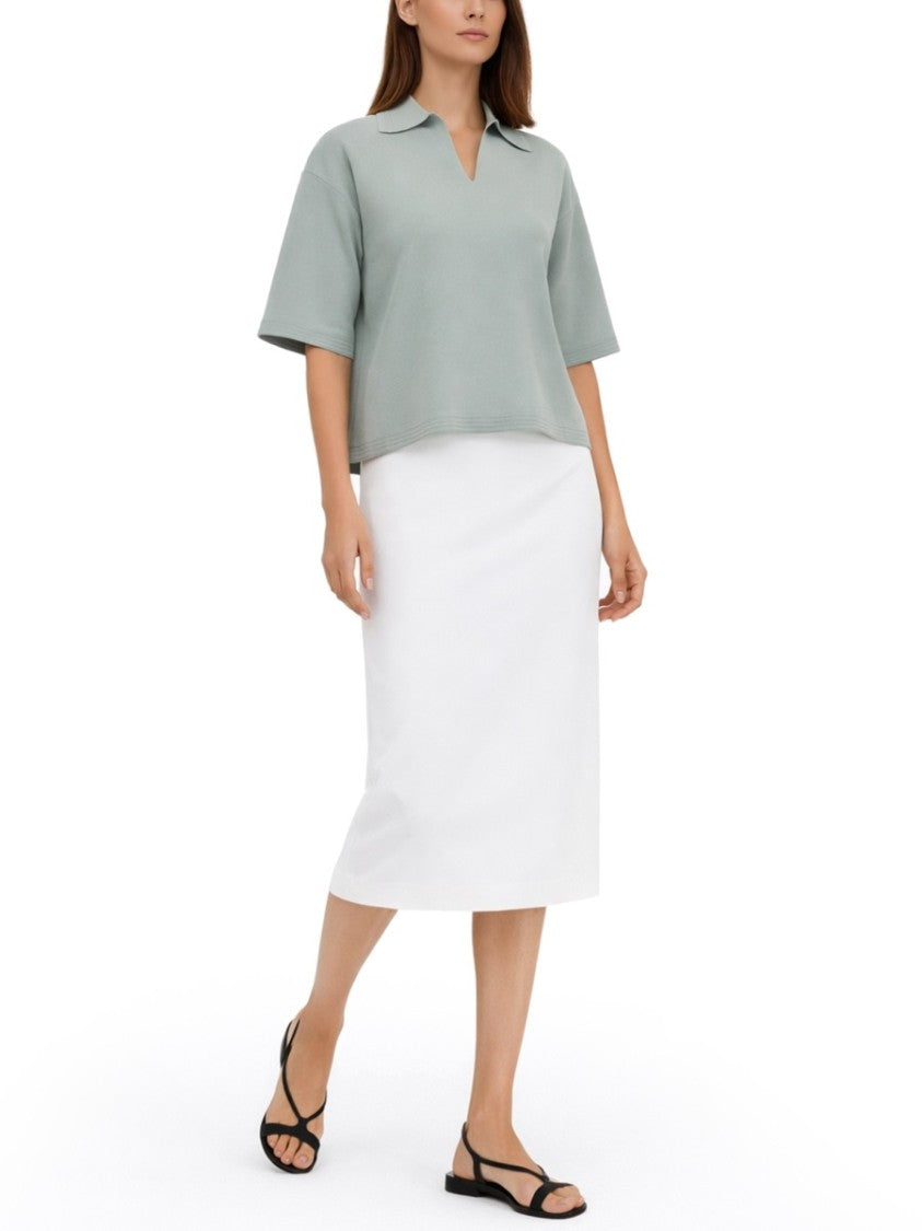 Max Mara Loose-Fit Notched Collar Viscose-Blend Top
