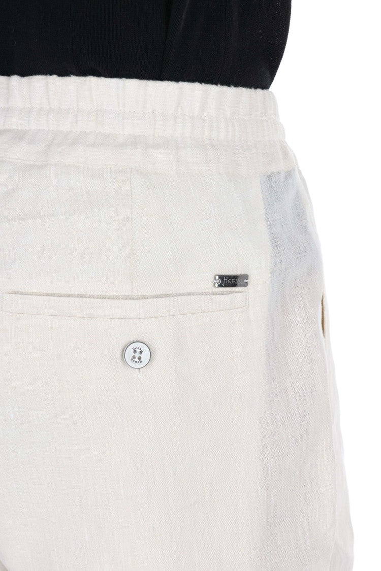 Herno Pure Linen Jogger Bermuda