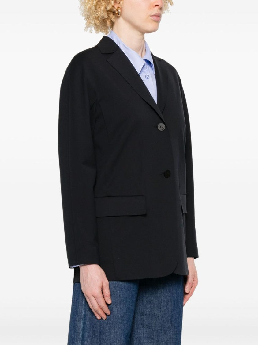 Max Mara Tailored Black Jacket With Notched Lapels