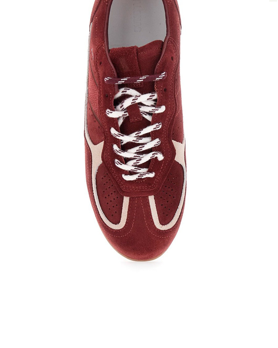 Alohas Suede Sneakers With Rounded Toe And Lace-Up Closure