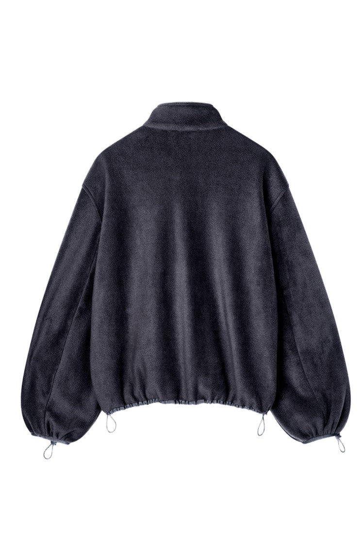 Cecilie Bahnsen Black Cbfrederik Half-Zip Wool-Felt Jacket