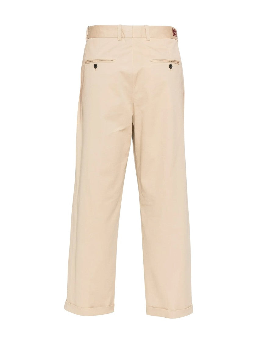 Drôle De Monsieur Pleated Above Ankle Chinos
