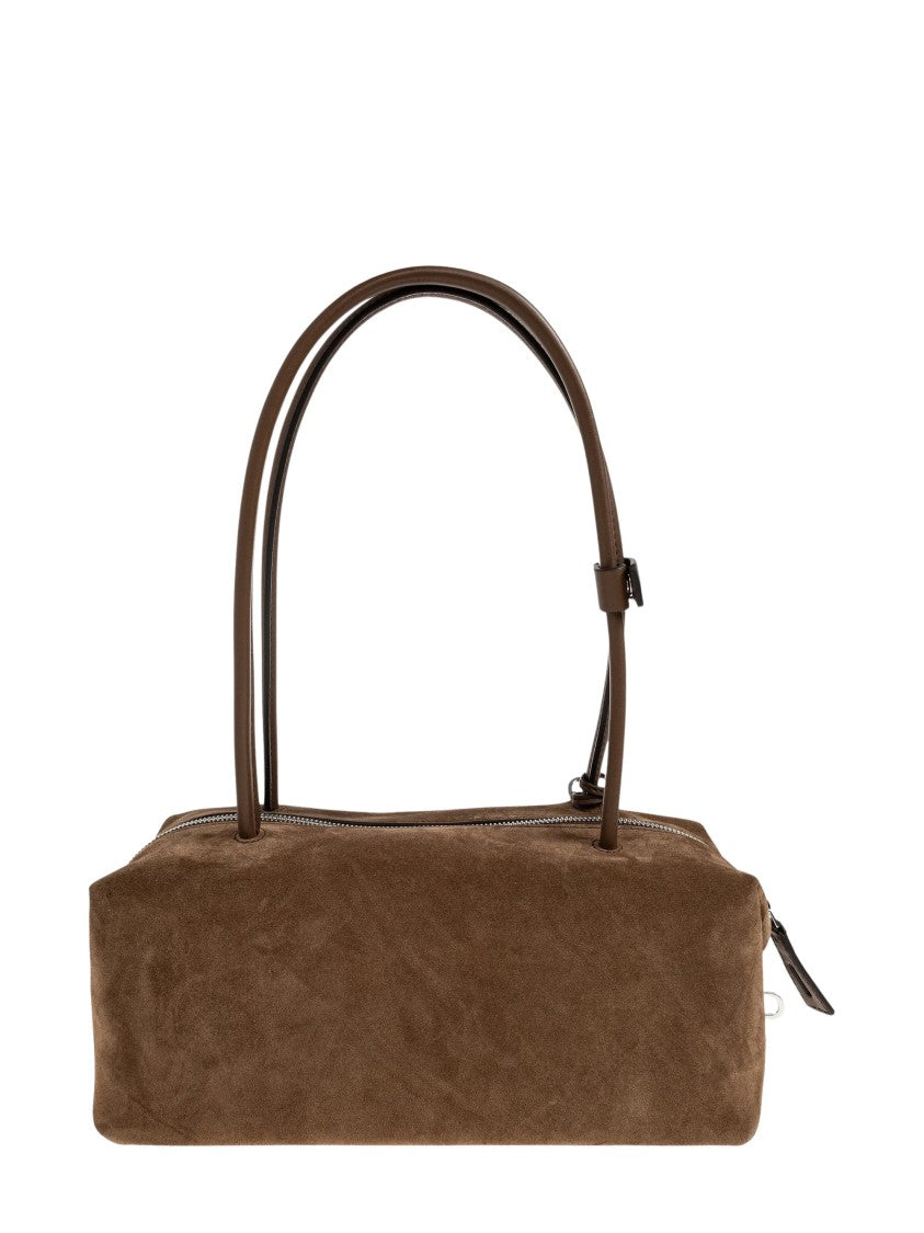Max Mara Brown Holdallsling Suede Duffel Bag