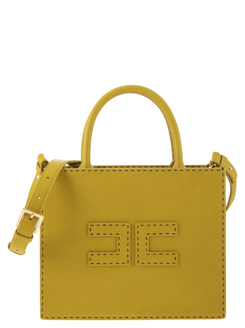 Elisabetta Franchi Small Tote With Contrast Stitching