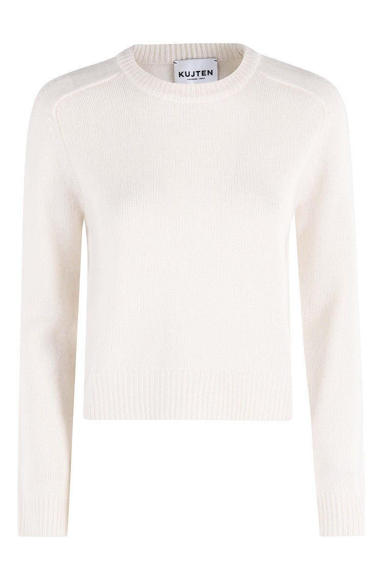 Kujiten Cropped Cashmere Sweater With Tonfo Neckline