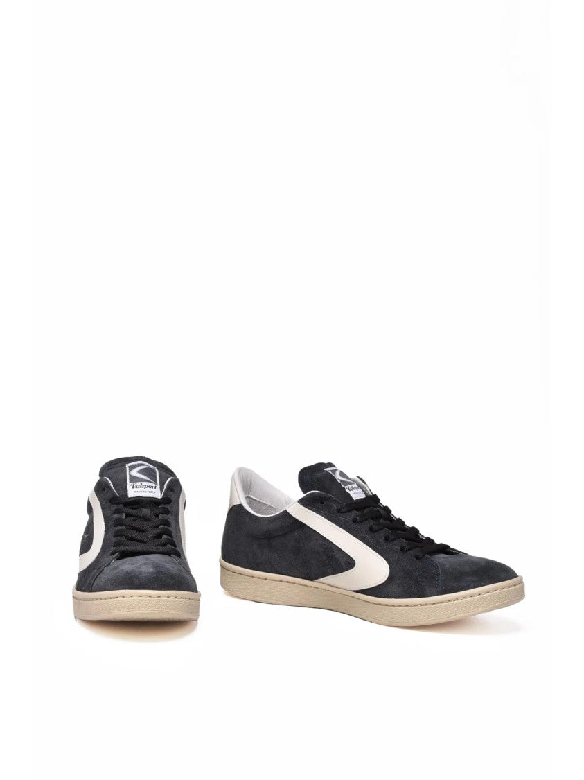 Valsport Blue Leather Suede Sneakers