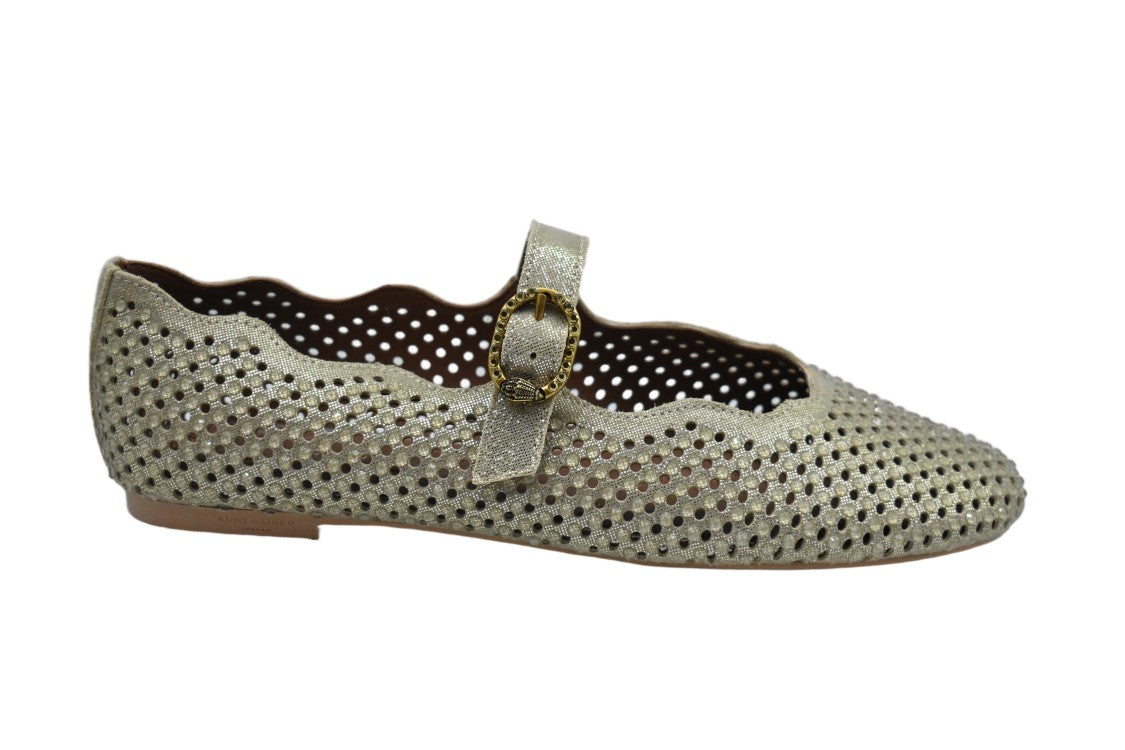 Kurt Geiger Gold Laced Chic Comfort Low Shoes