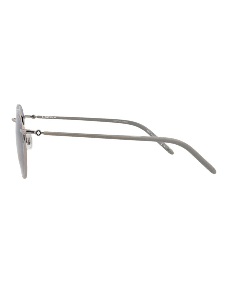Montblanc Round-Frame Metal Sunglasses