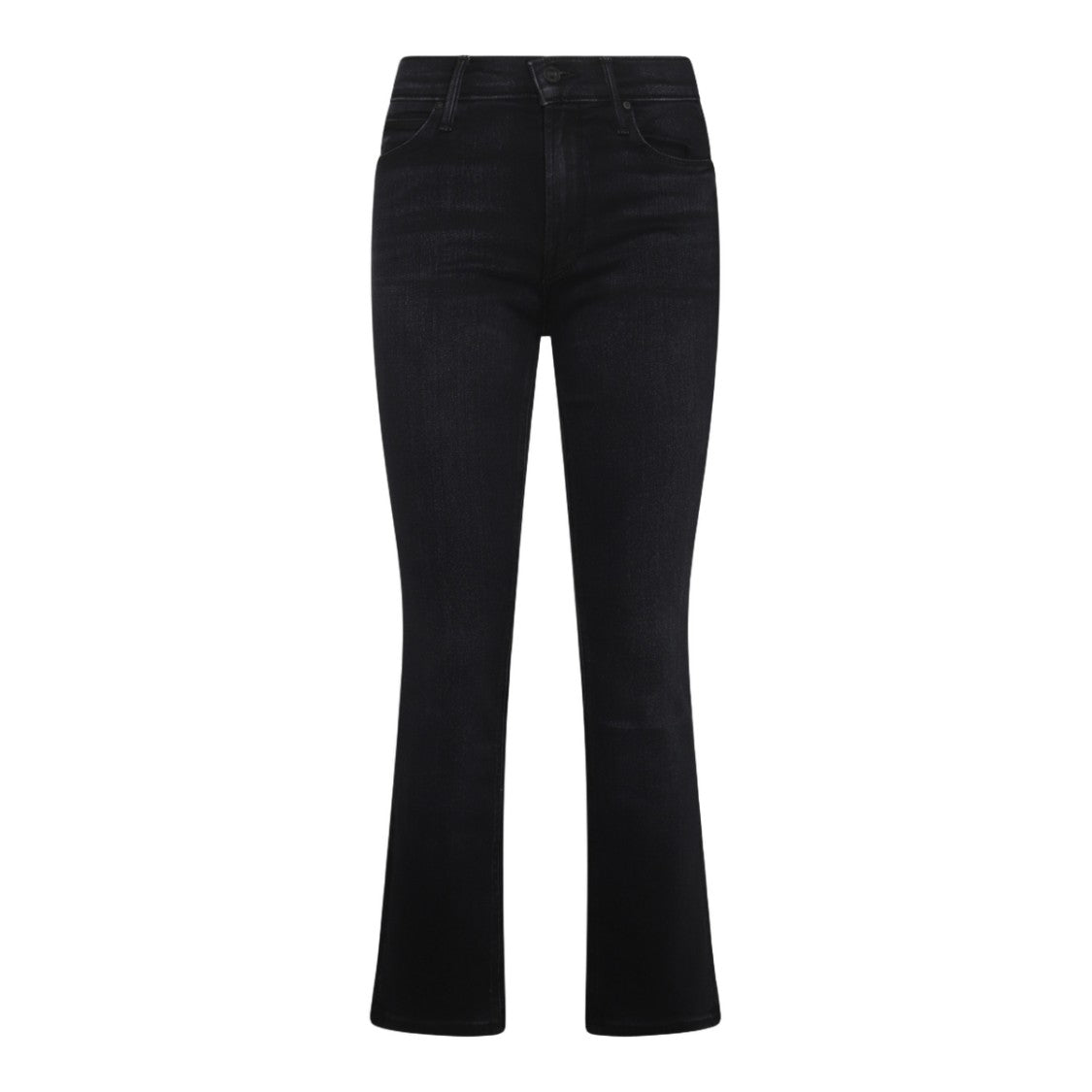 Mother High-Waisted Dark Wash Jeans With Flared Hem