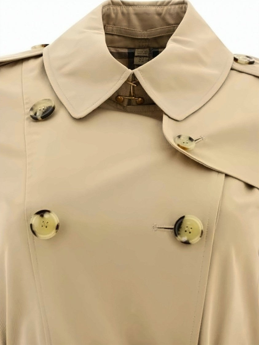 Burberry Belted Classic Trench Coat With Double-Breasted Front